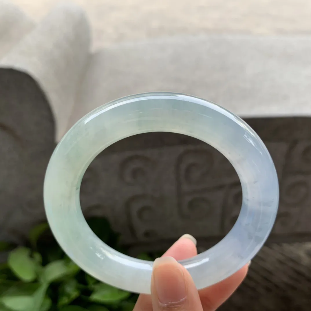 圈口56.3-11.9 【冰茄紫圆条手镯】圆条56 57可戴