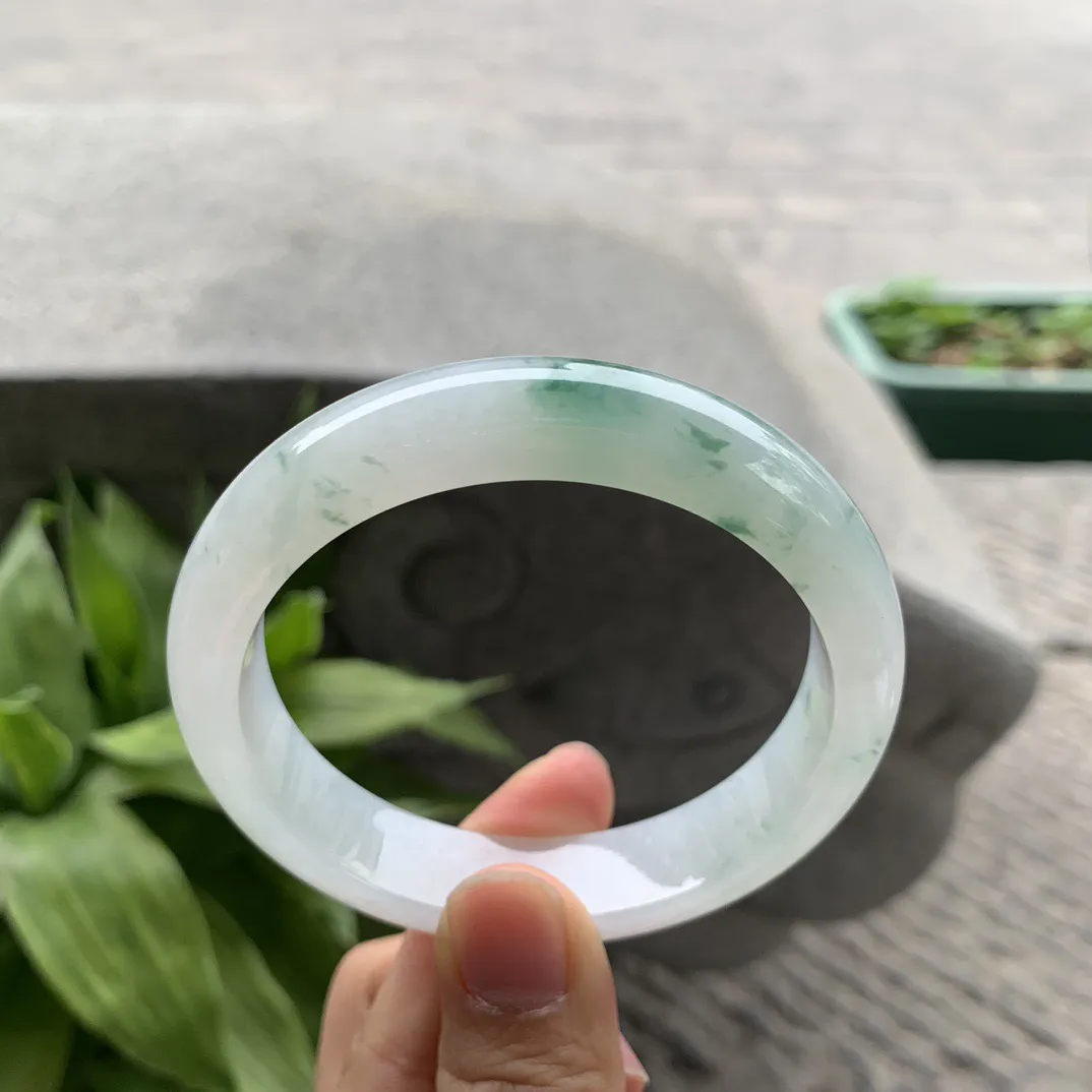 圈口57.4-12.7-8.4 【冰飘花正圈手镯】正圈57 58可戴