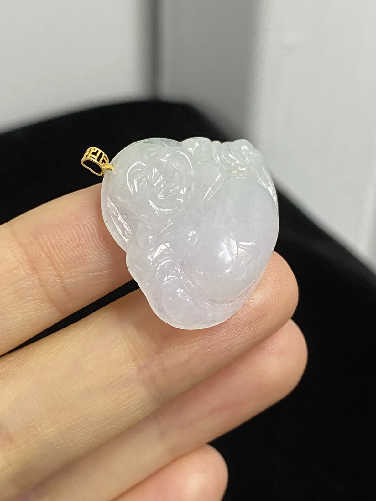 翡翠佛，印记：Au750