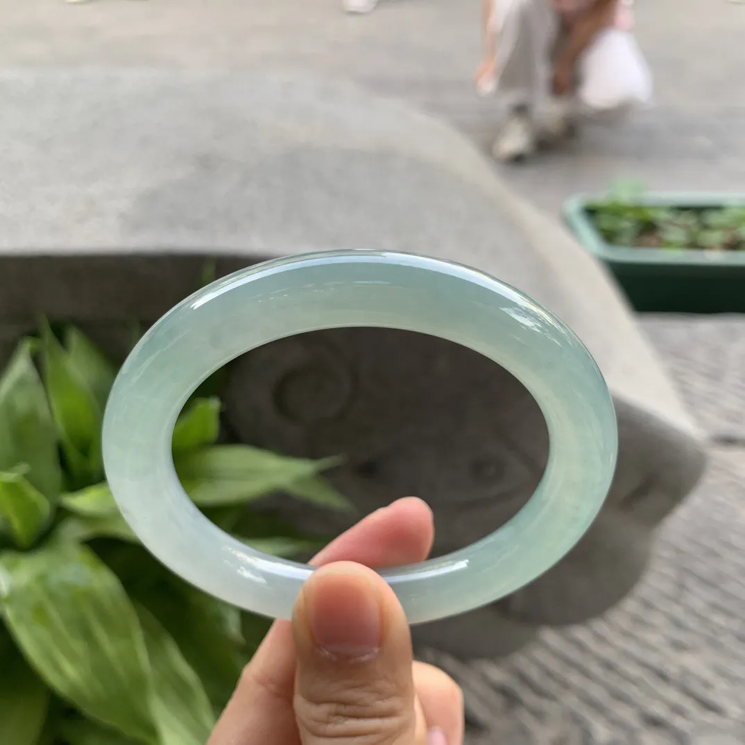 圈口 57.2-9.9【冰晴水圆条手镯】圆条57 58可戴