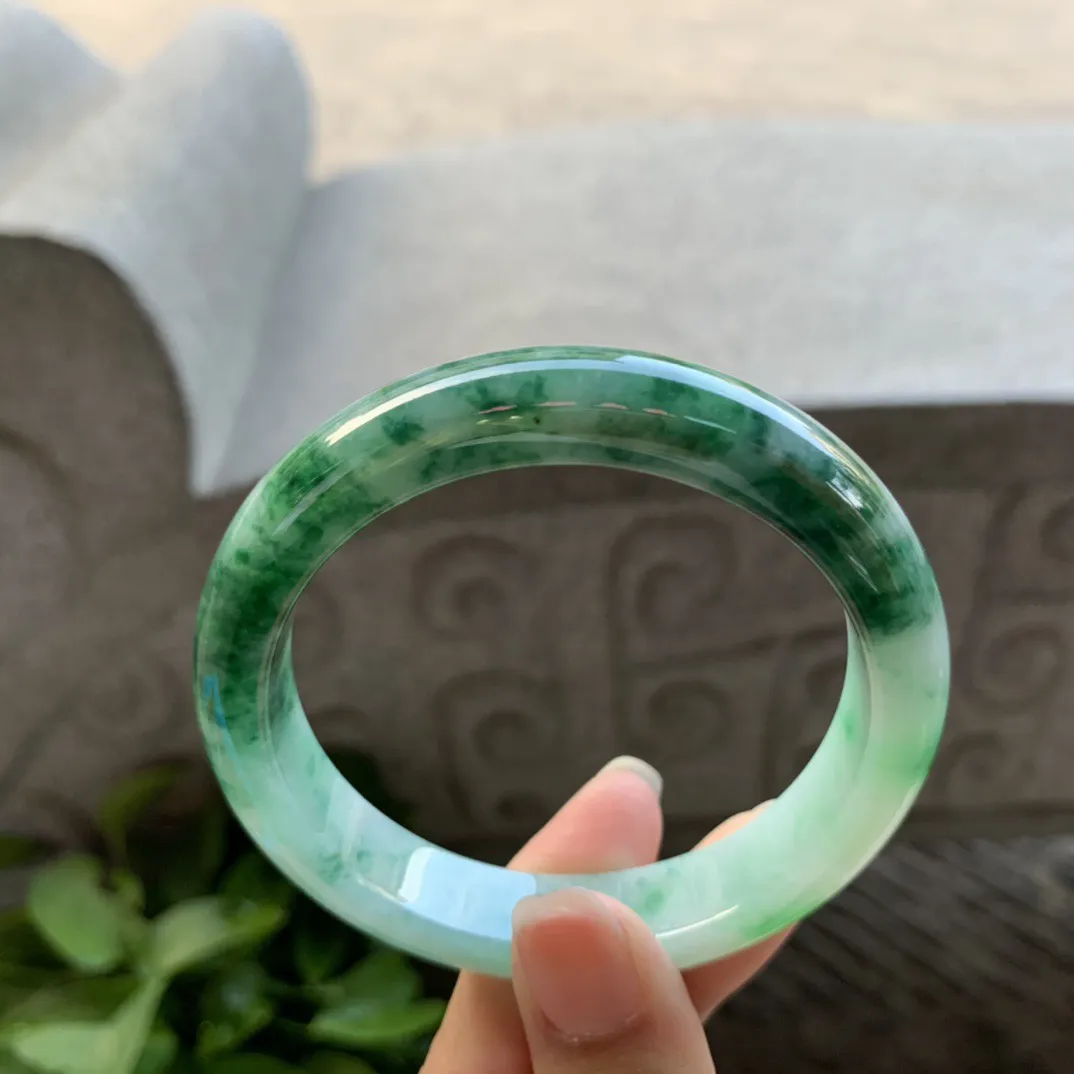 圈口56.5-11.9-8.3 【辣绿正圈手镯】正圈56 57可戴