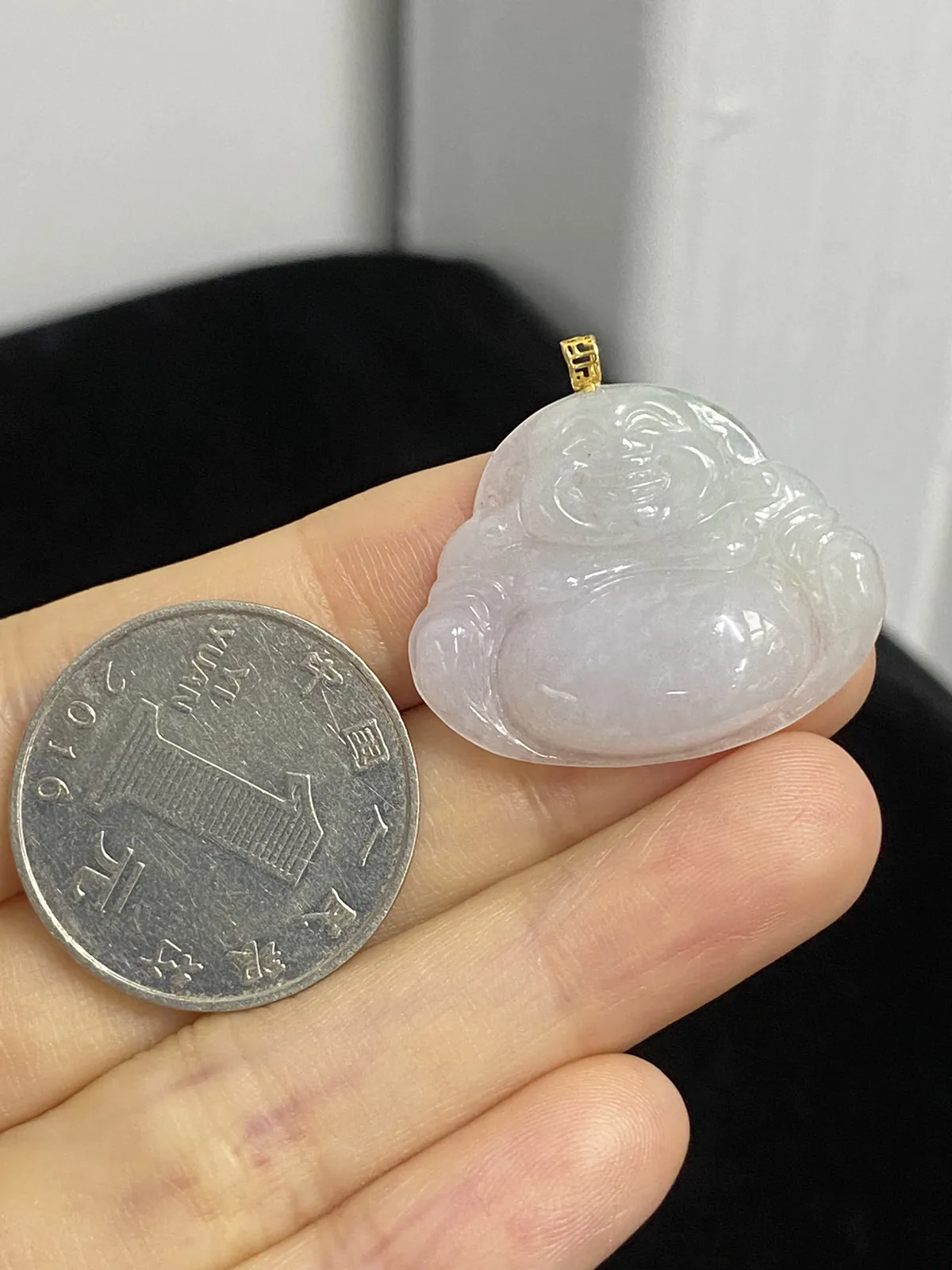 翡翠佛，印记：Au750