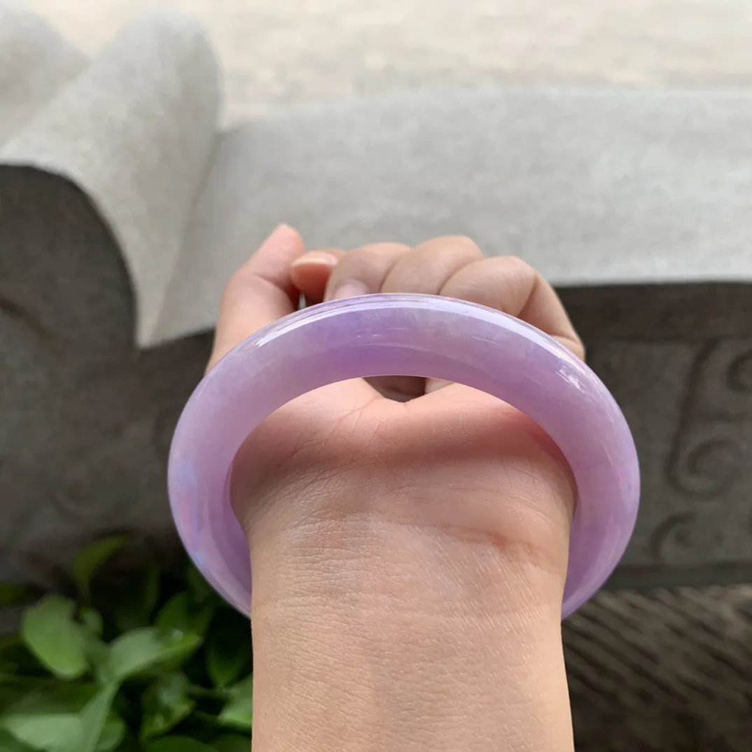 大圈口 60.8-12.4-10.5【满紫正圈手镯】正圈60 61可戴