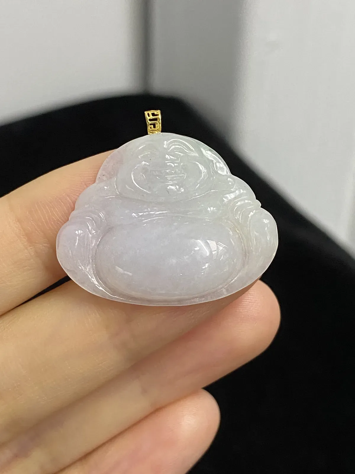 翡翠佛，印记：Au750