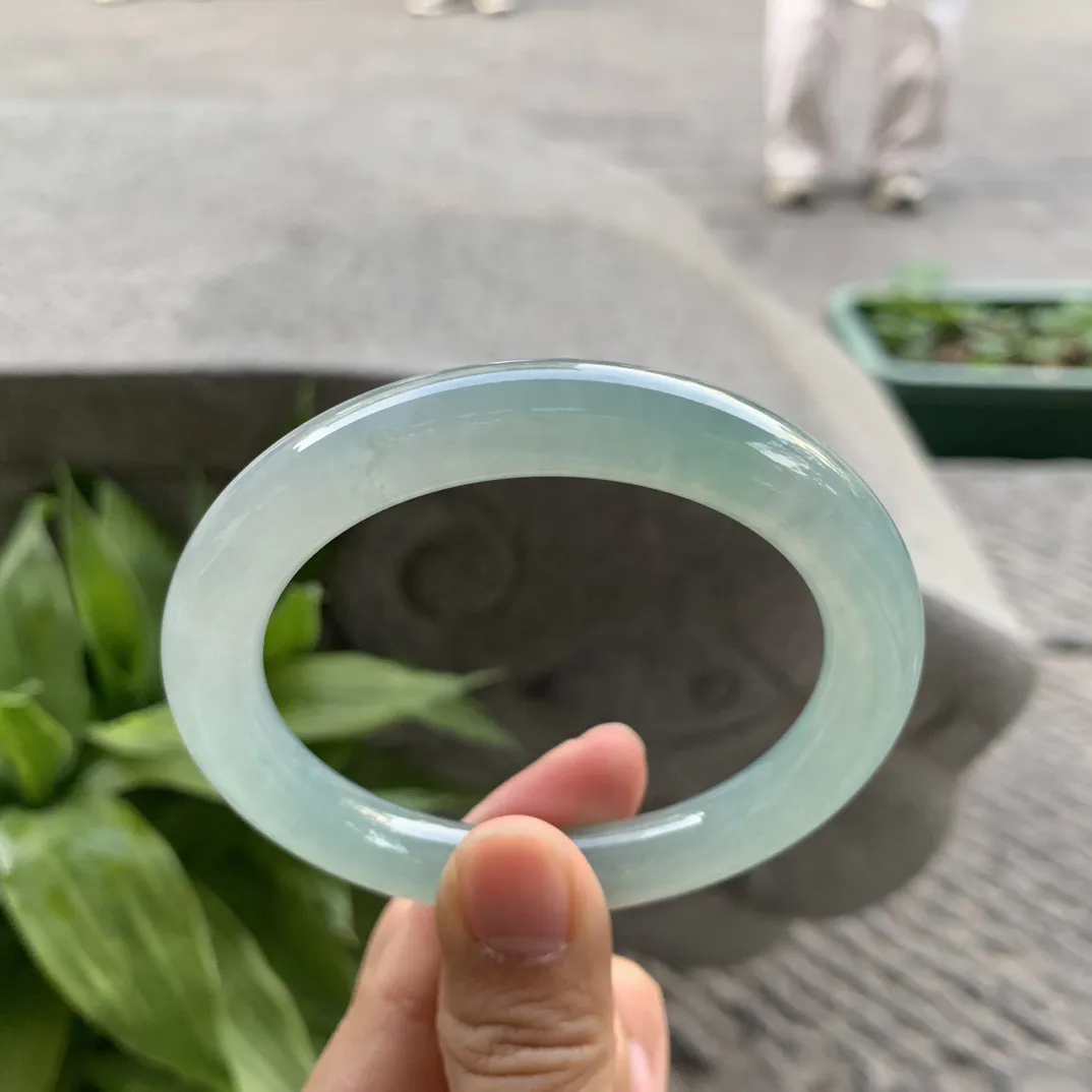 圈口 57.2-9.9【冰晴水圆条手镯】圆条57 58可戴