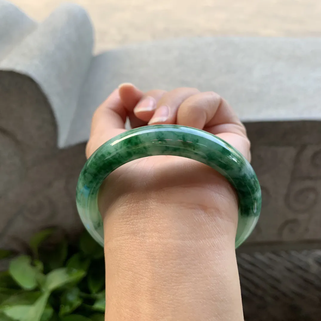 圈口56.5-11.9-8.3 【辣绿正圈手镯】正圈56 57可戴