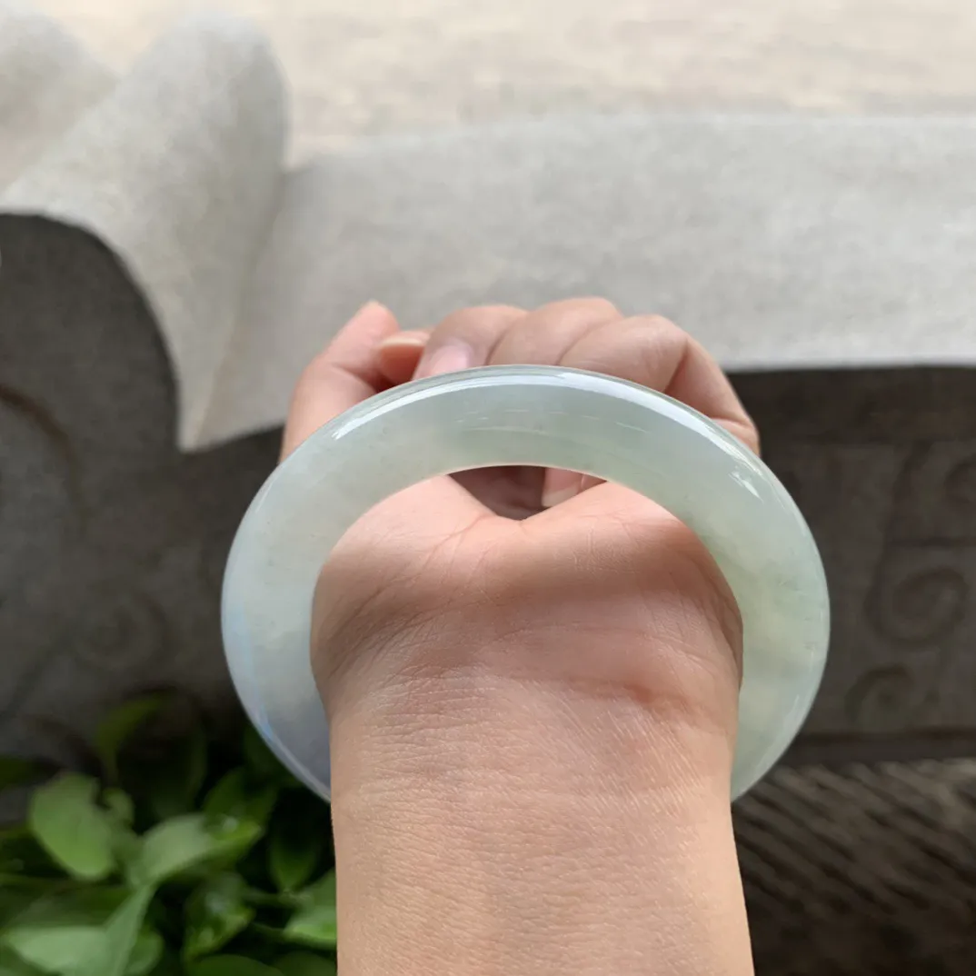 圈口56.3-11.9 【冰茄紫圆条手镯】圆条56 57可戴