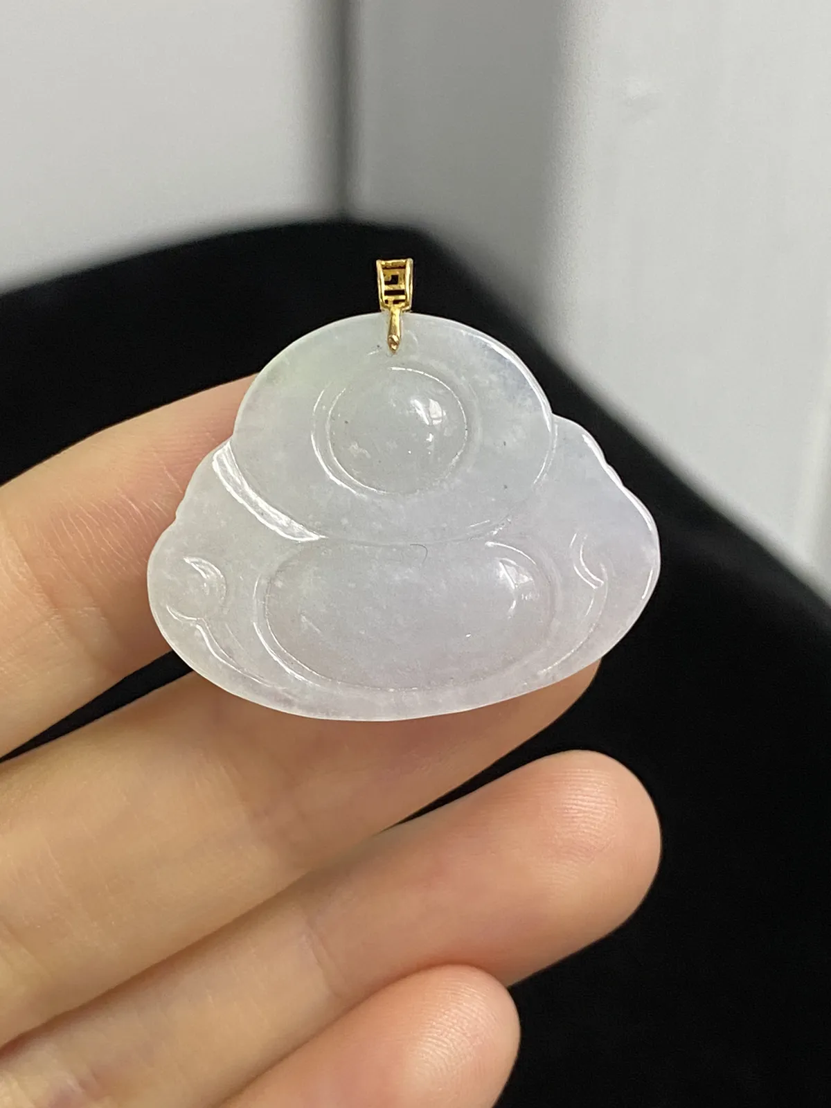 翡翠佛，印记：Au750