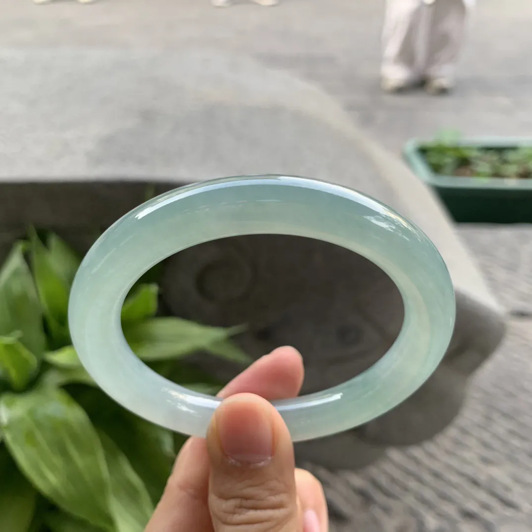 圈口 57.2-9.9【冰晴水圆条手镯】圆条57 58可戴