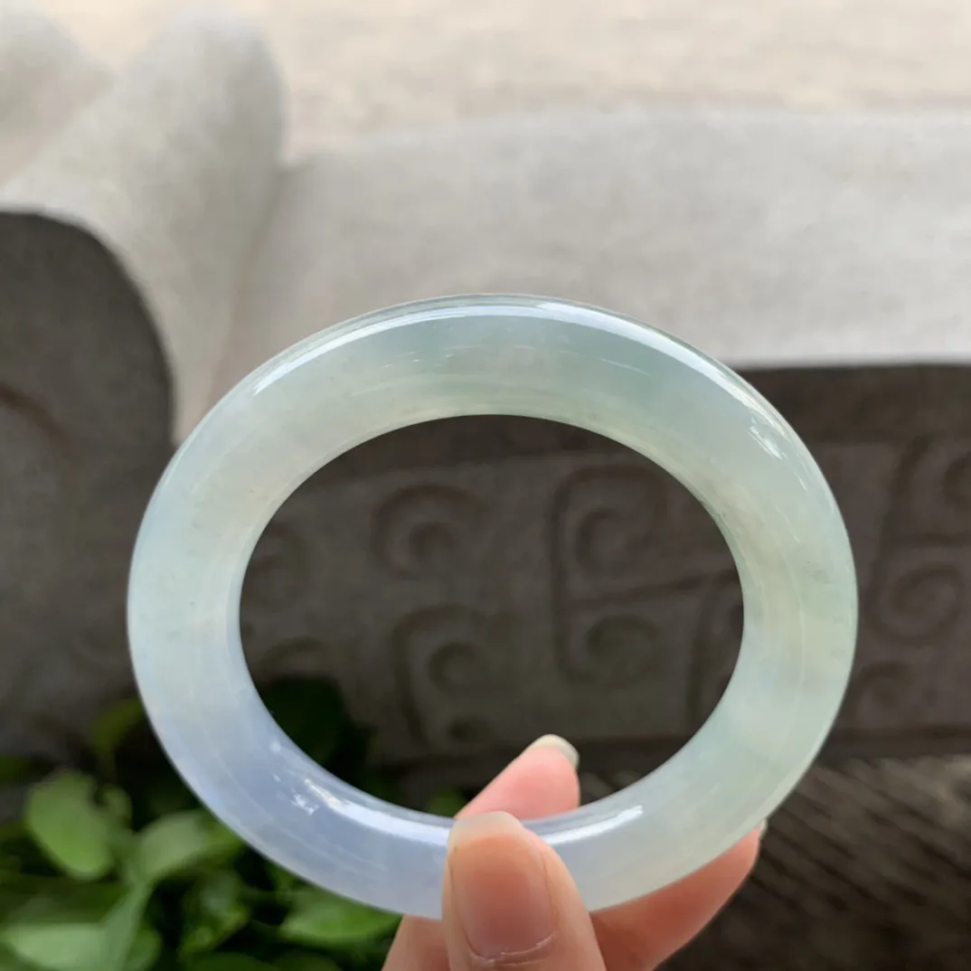 圈口56.3-11.9 【冰茄紫圆条手镯】圆条56 57可戴