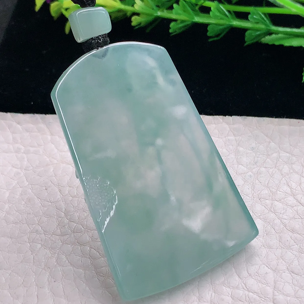 mut自然光55.6*36*5.6天然缅甸翡翠冰晴自在观音 玉观音玉吊坠 玉挂件