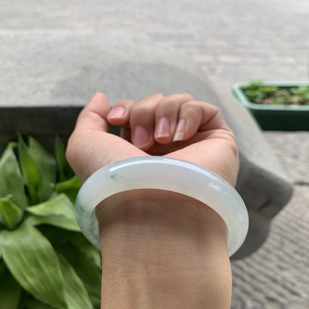 圈口57.4-12.7-8.4 【冰飘花正圈手镯】正圈57 58可戴