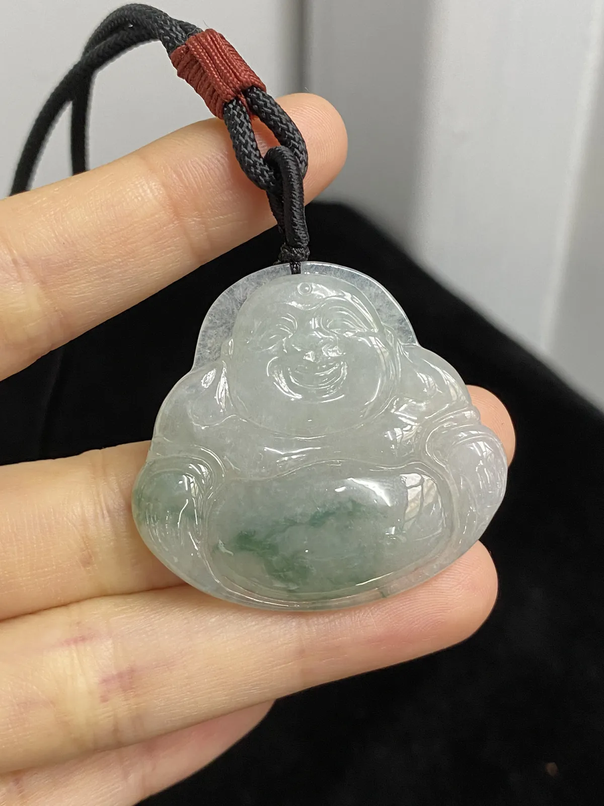 翡翠糯化种飘绿吊坠