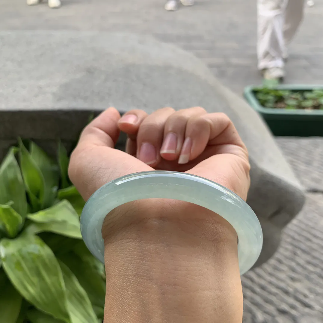 圈口 57.2-9.9【冰晴水圆条手镯】圆条57 58可戴