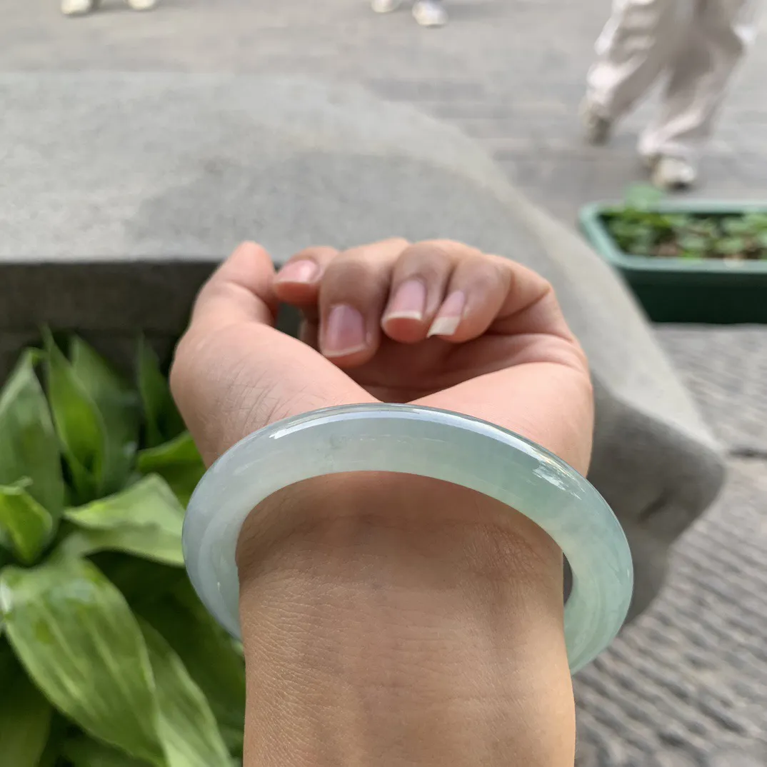 圈口 57.2-9.9【冰晴水圆条手镯】圆条57 58可戴