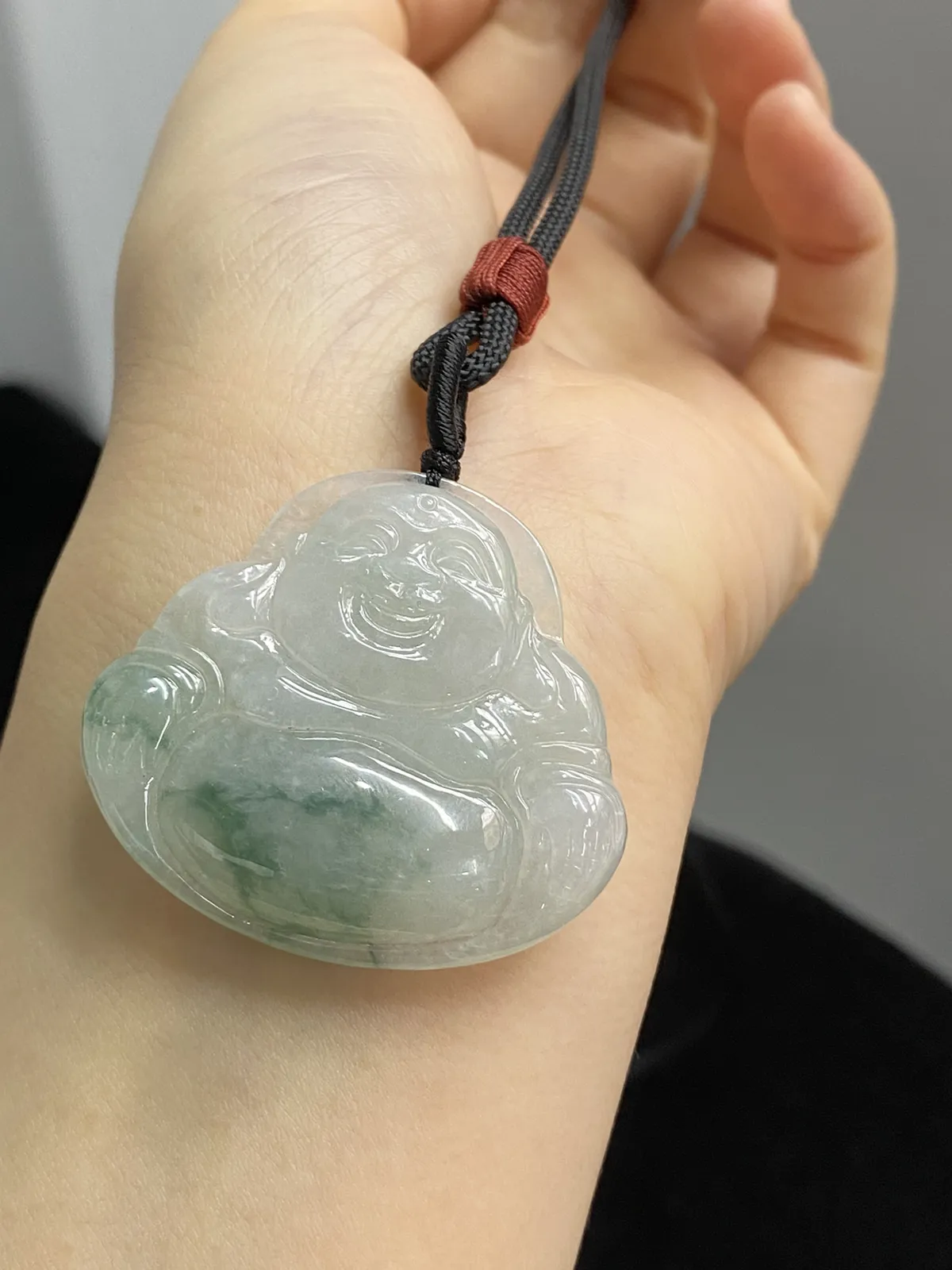 翡翠糯化种飘绿吊坠