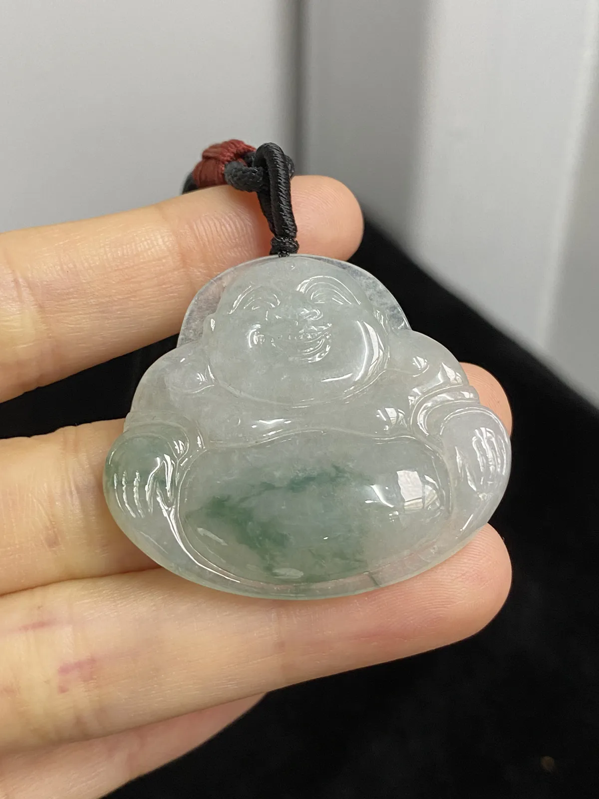 翡翠糯化种飘绿吊坠