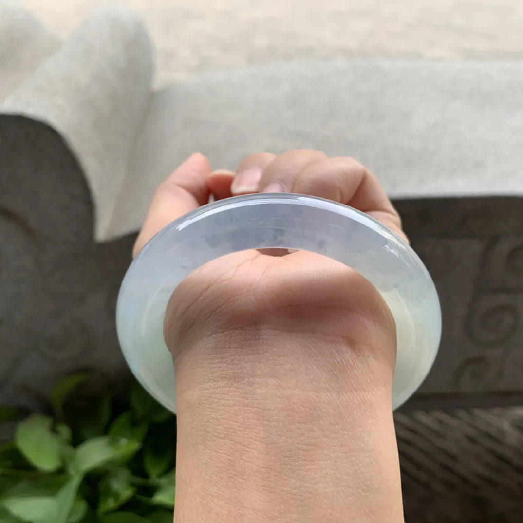 圈口56.3-11.9 【冰茄紫圆条手镯】圆条56 57可戴