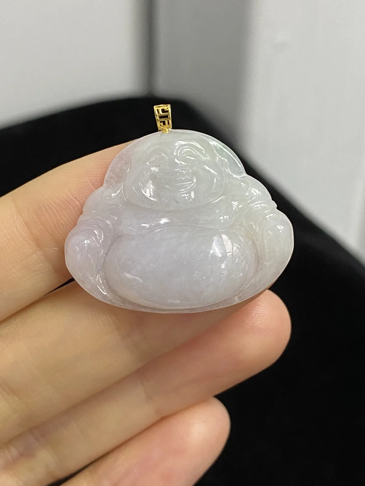 翡翠佛，印记：Au750