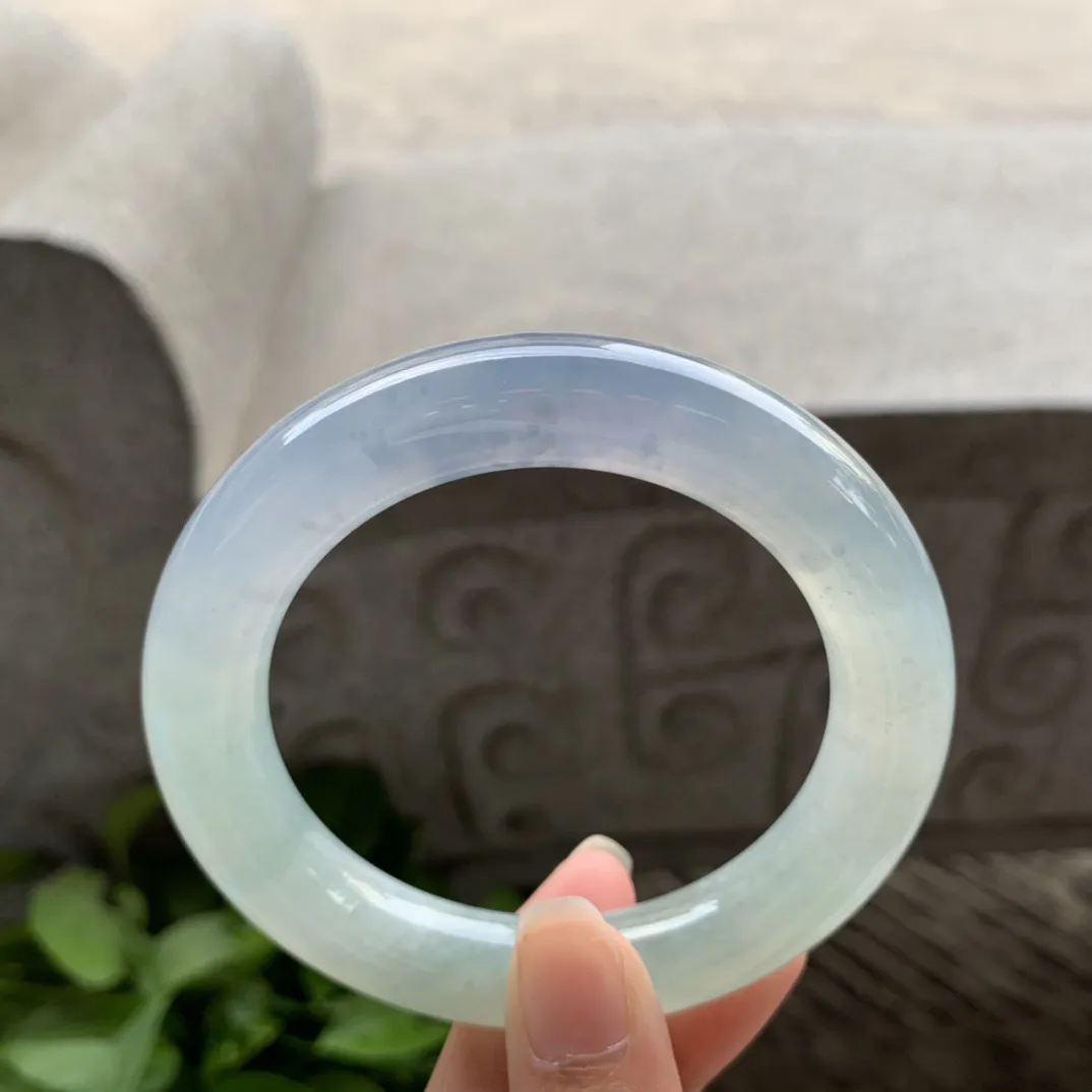 圈口56.3-11.9 【冰茄紫圆条手镯】圆条56 57可戴