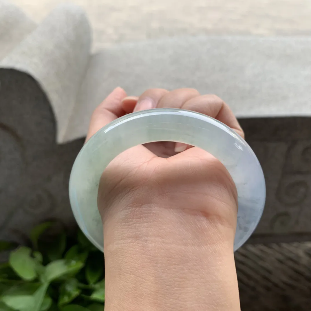 圈口56.3-11.9 【冰茄紫圆条手镯】圆条56 57可戴