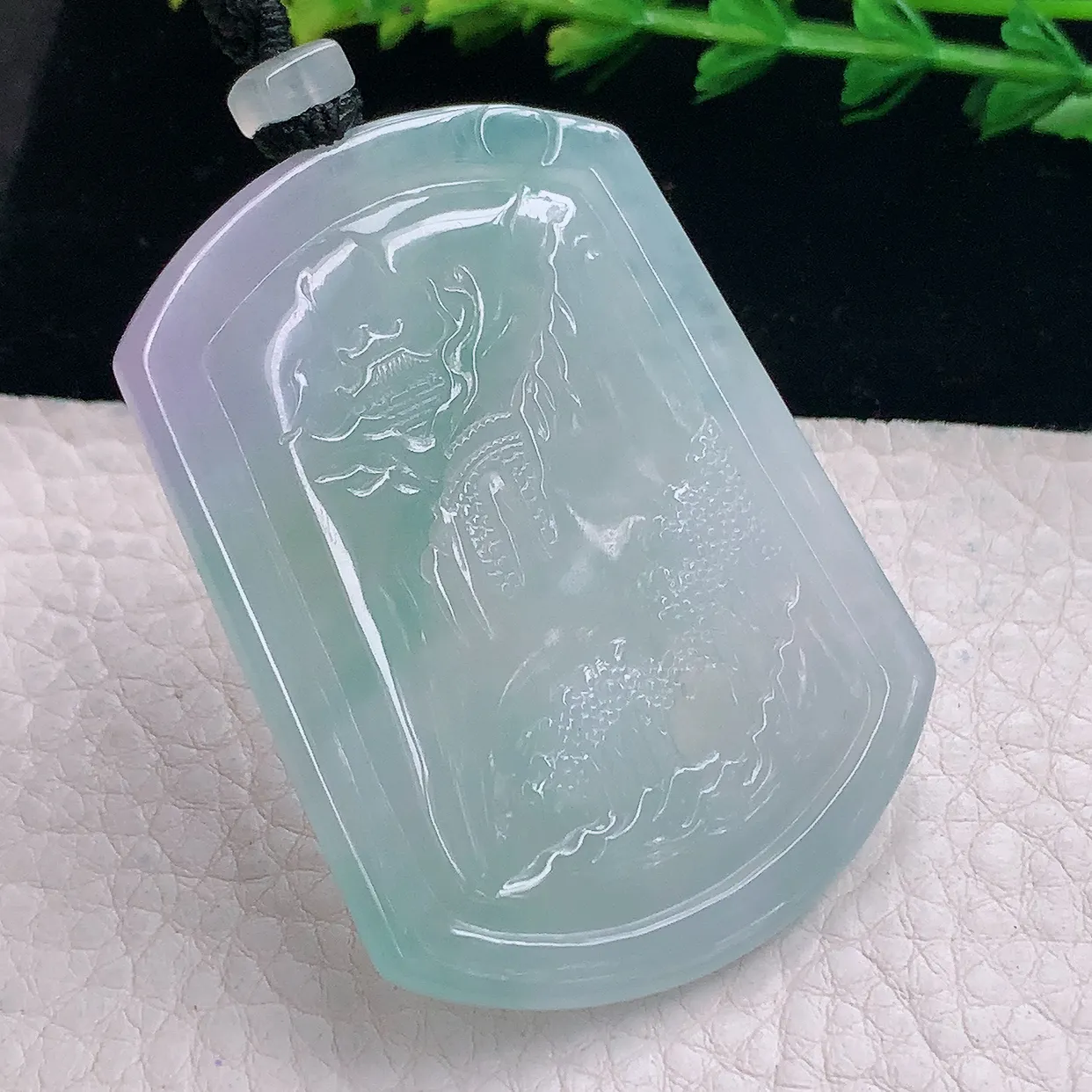 mut自然光55*41*5天然缅甸翡翠冰晴山水 大好河山玉吊坠 玉挂件