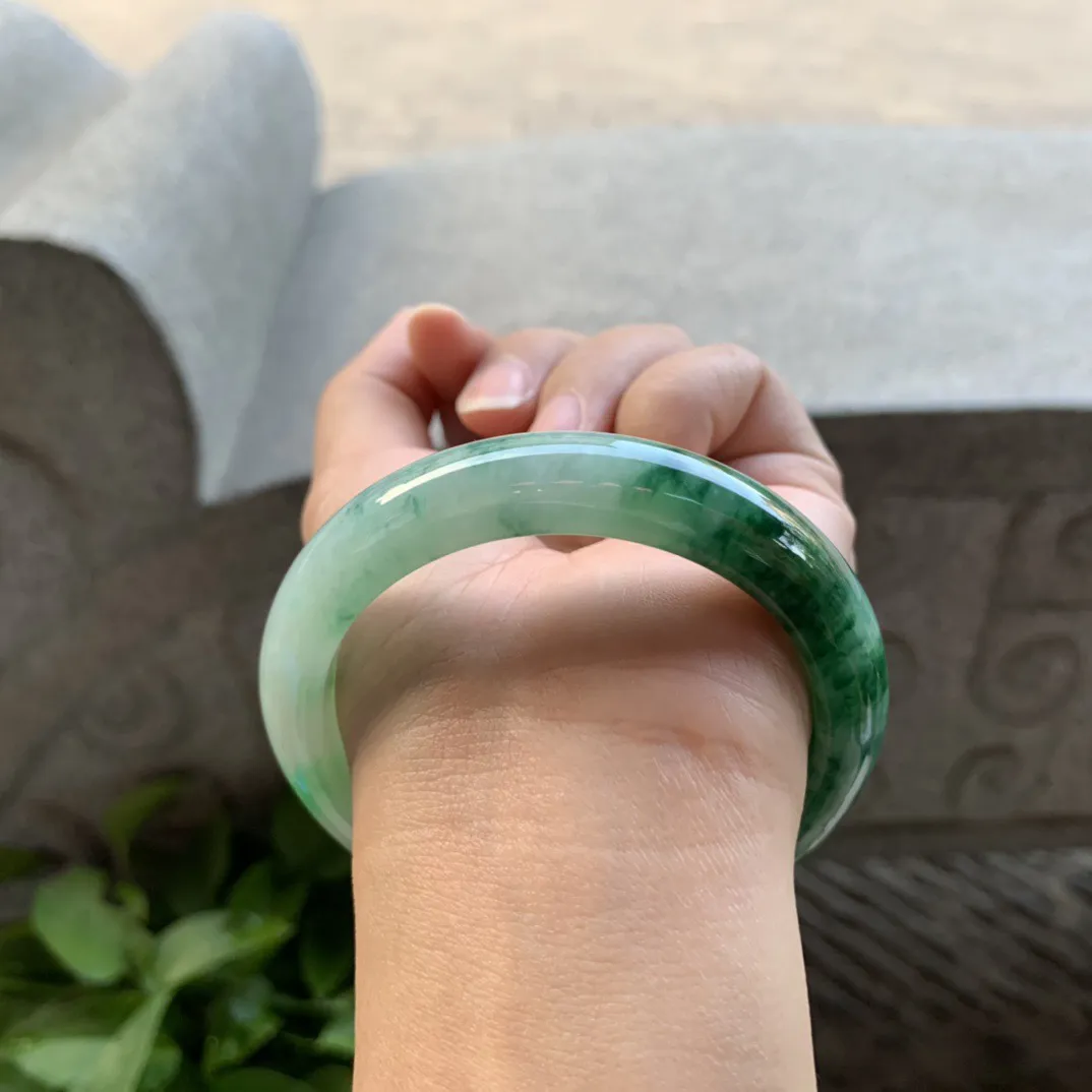 圈口56.5-11.9-8.3 【辣绿正圈手镯】正圈56 57可戴