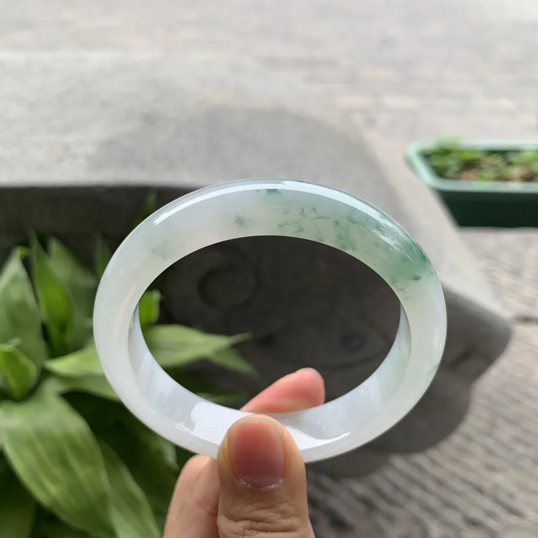 圈口57.4-12.7-8.4 【冰飘花正圈手镯】正圈57 58可戴