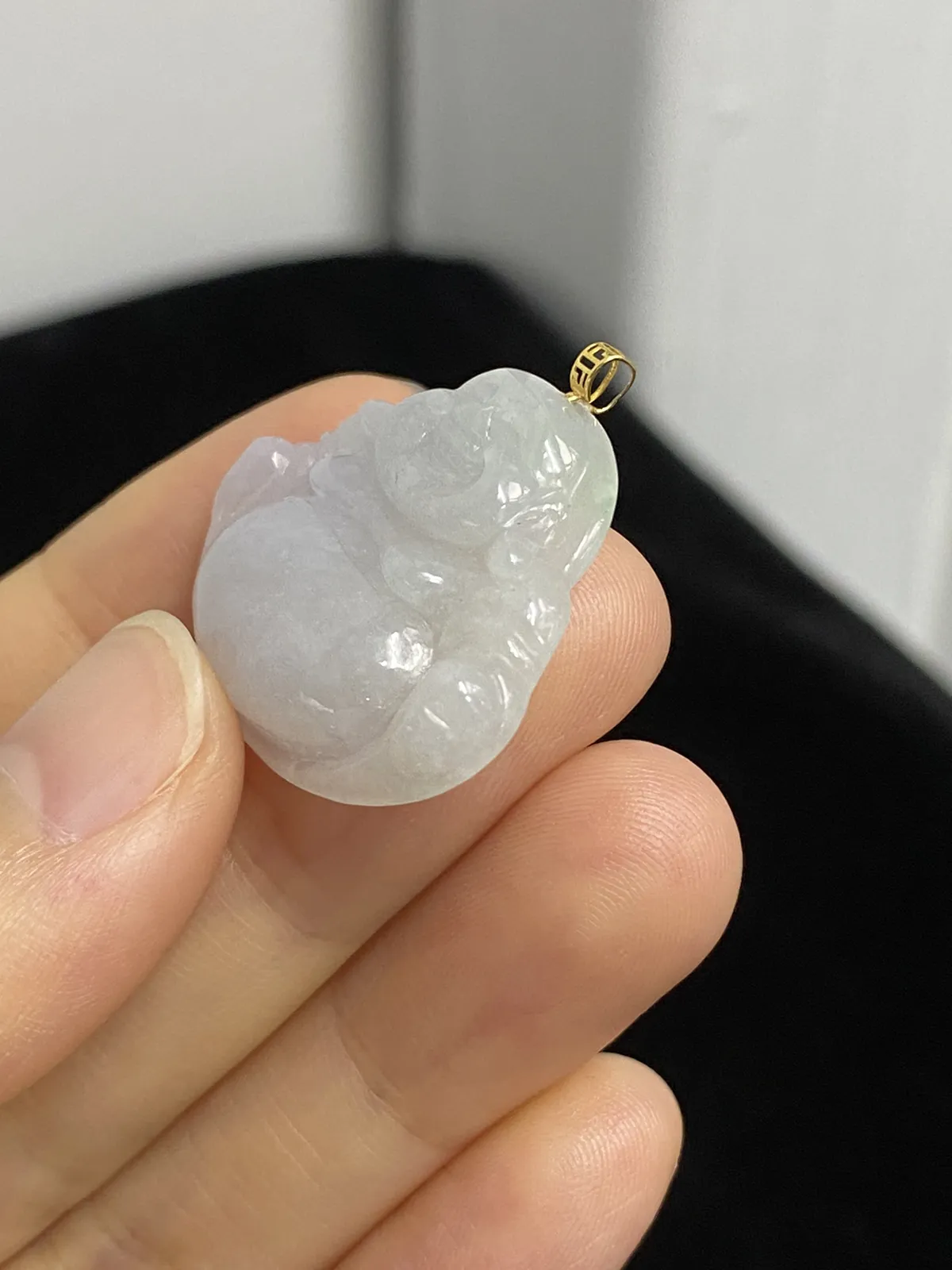 翡翠佛，印记：Au750