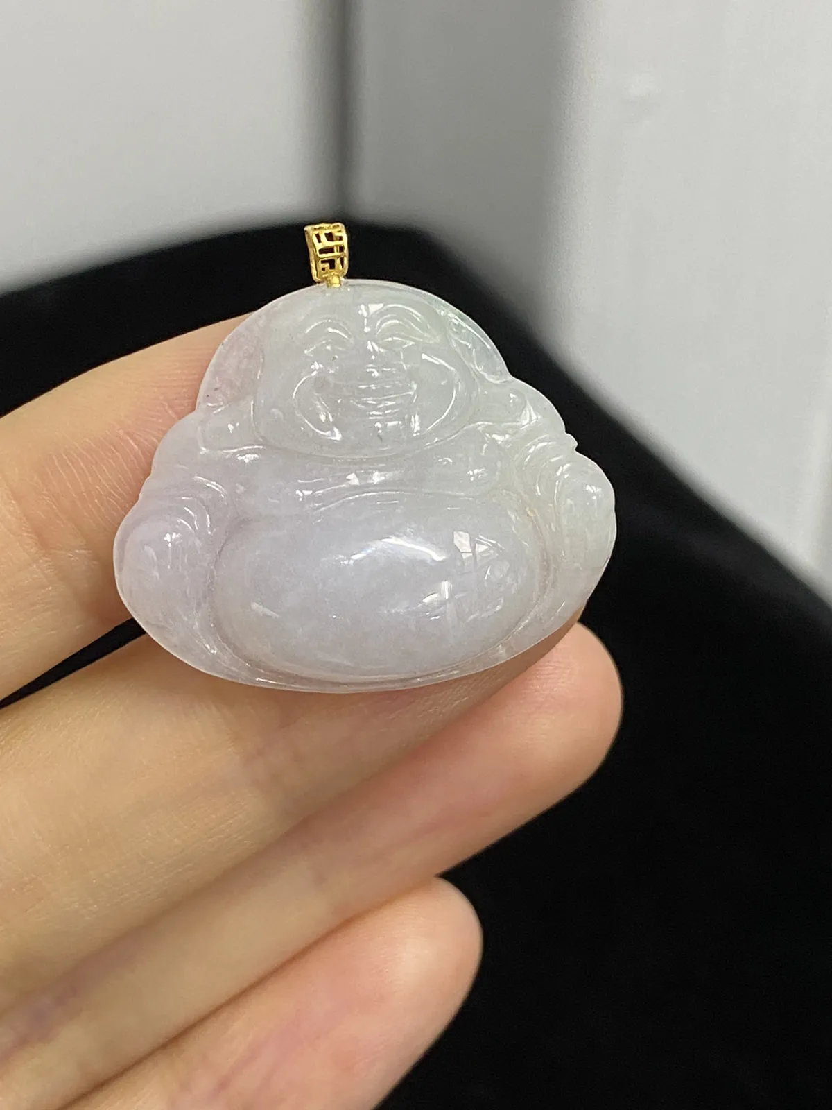 翡翠佛，印记：Au750