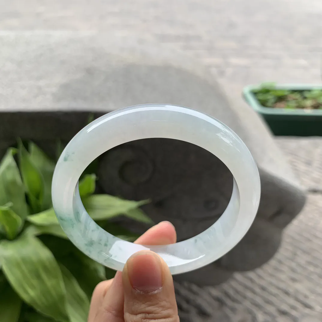 圈口57.4-12.7-8.4 【冰飘花正圈手镯】正圈57 58可戴