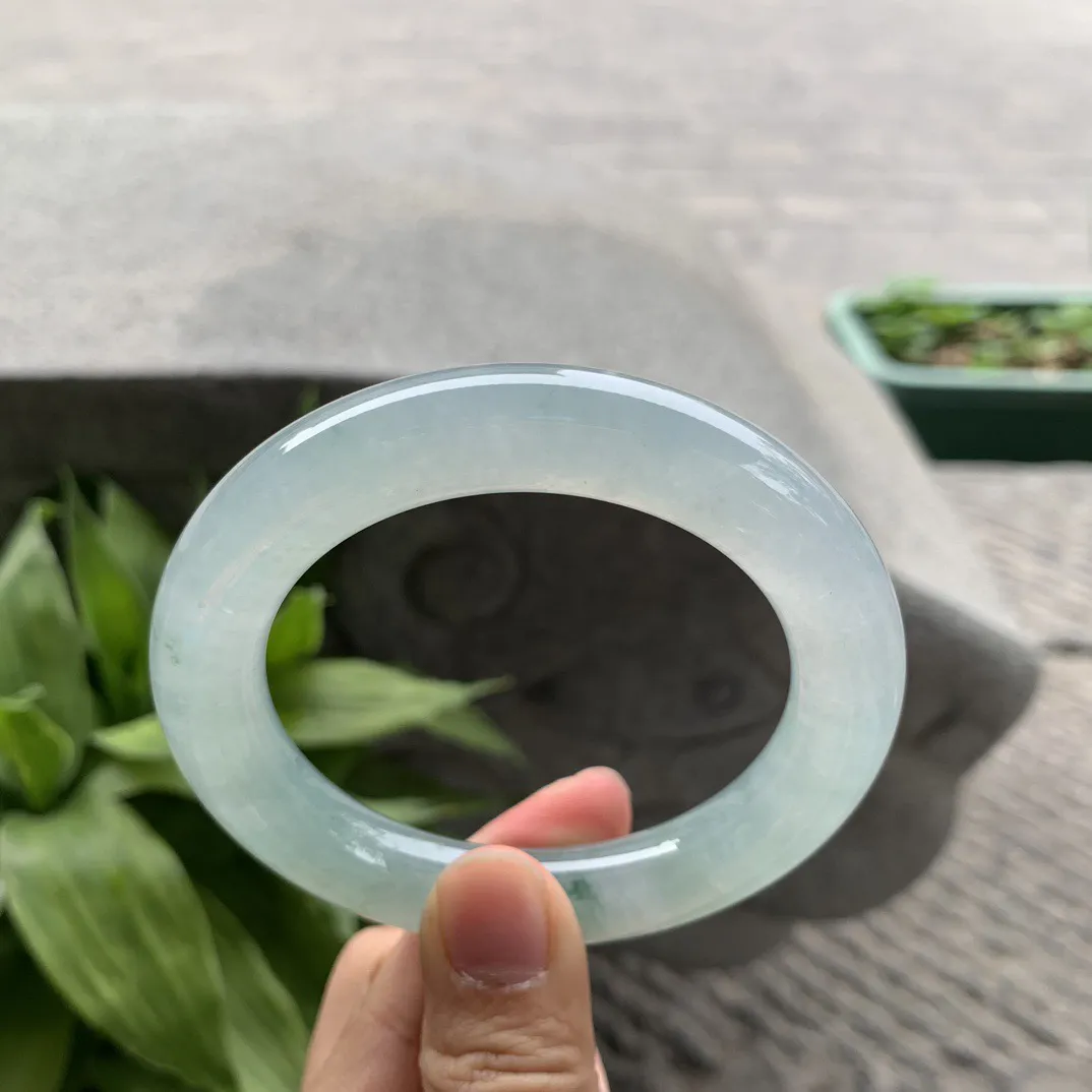 圈口 56.6-11.6【冰种晴圆条手镯】圆条56 57可戴