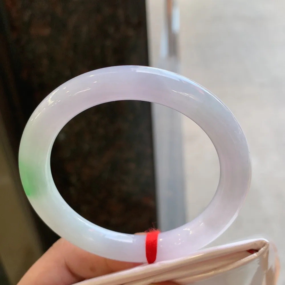 圆条冰糯春彩 无瑕 尺寸:55.4/9.3 超美