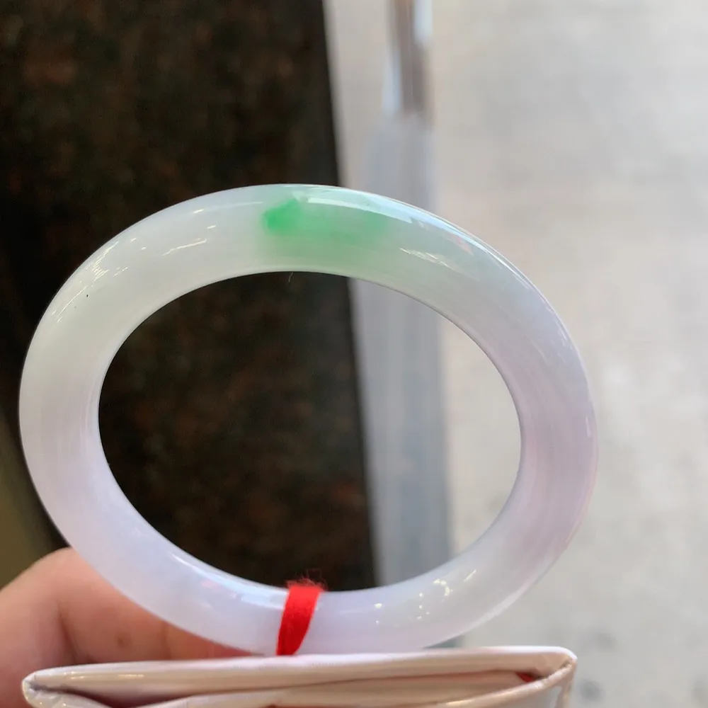 圆条冰糯春彩 无瑕 尺寸:55.4/9.3 超美