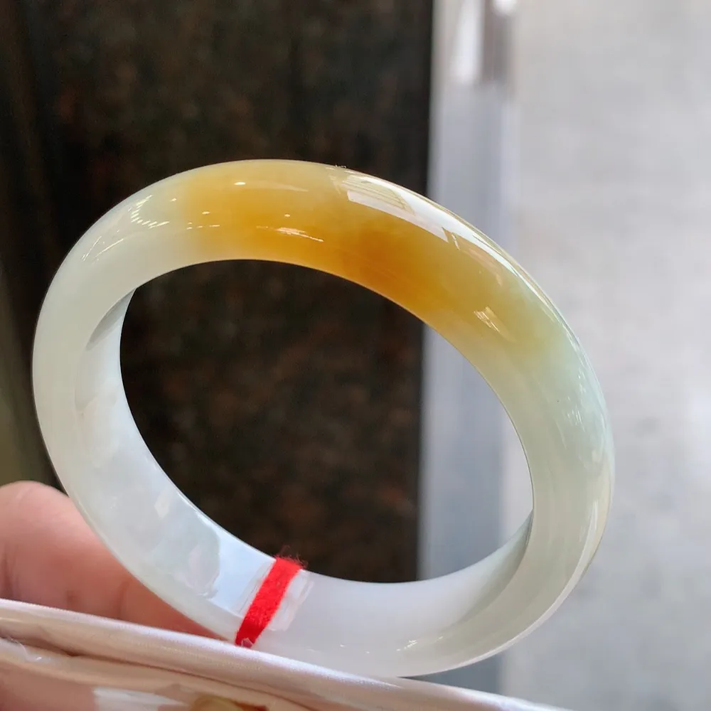 正圈冰黄翡 微细线 尺寸:54.6/13.1/8 超值🥰🥰