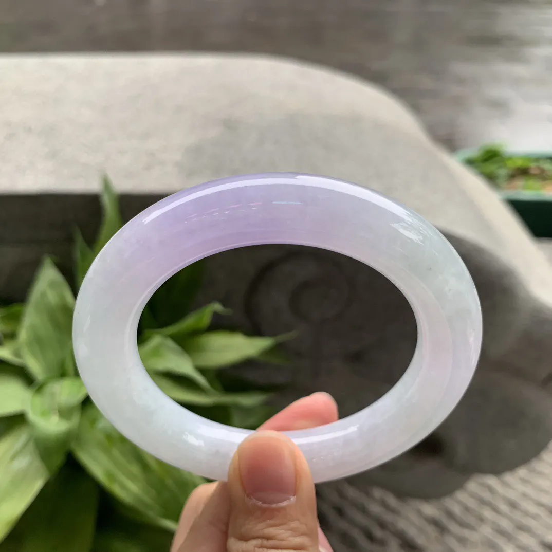 圈口57.8-12.5 【冰紫圆条手镯】圆条57 58可戴