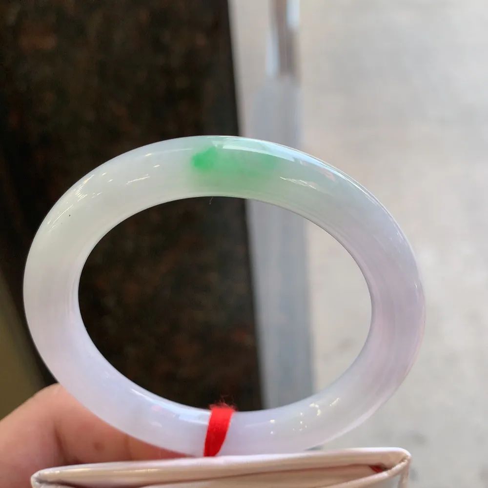 圆条冰糯春彩 无瑕 尺寸:55.4/9.3 超美