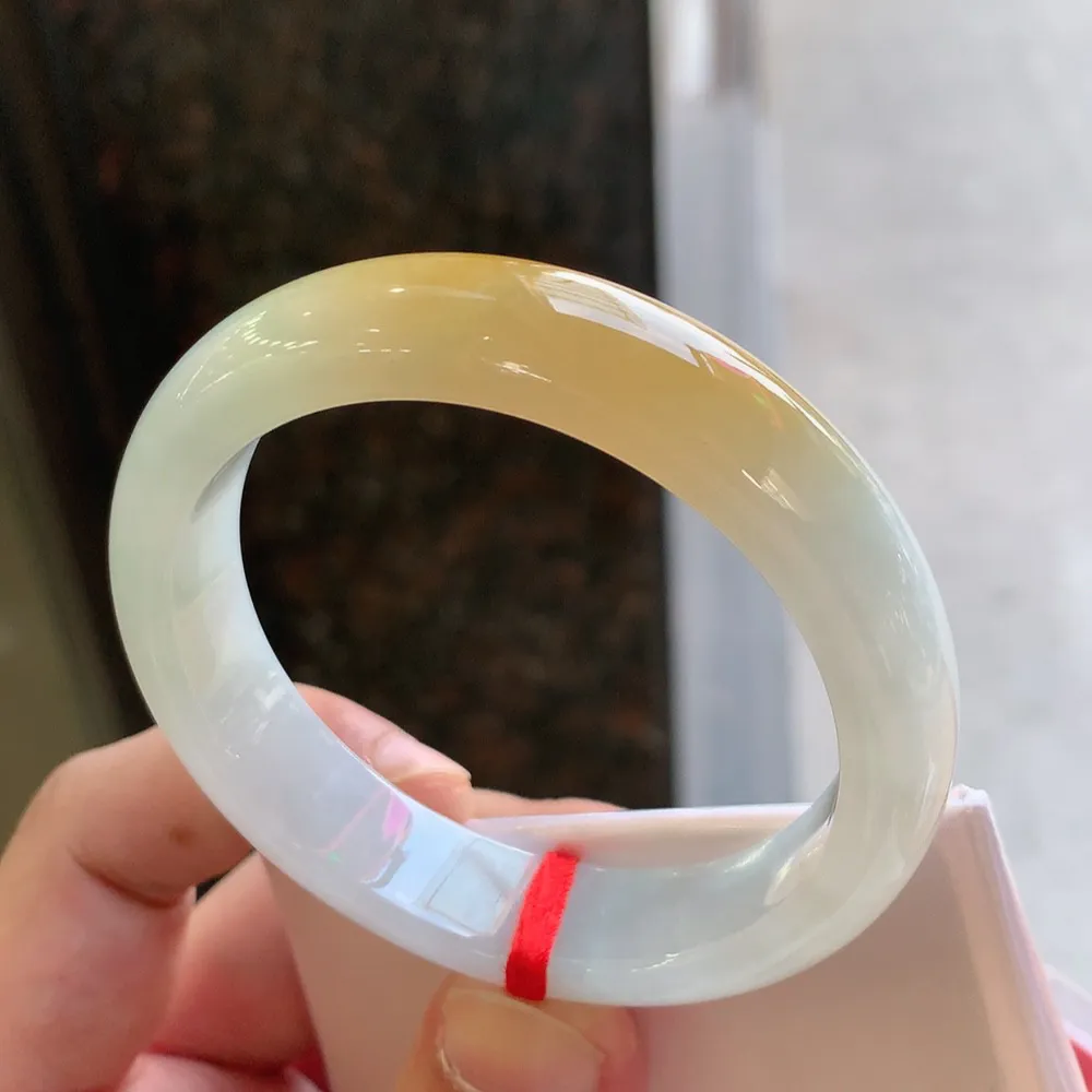 正圈冰黄翡 微细线 尺寸:54.6/13.1/8 超值🥰🥰