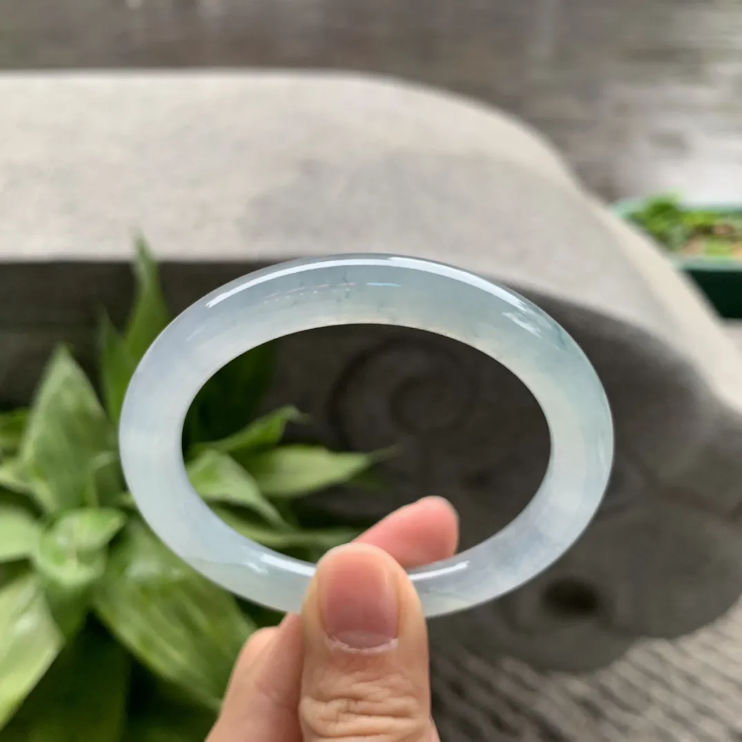 小圈口 53-8.3【冰晴圆条手镯】圆条 53 54可戴