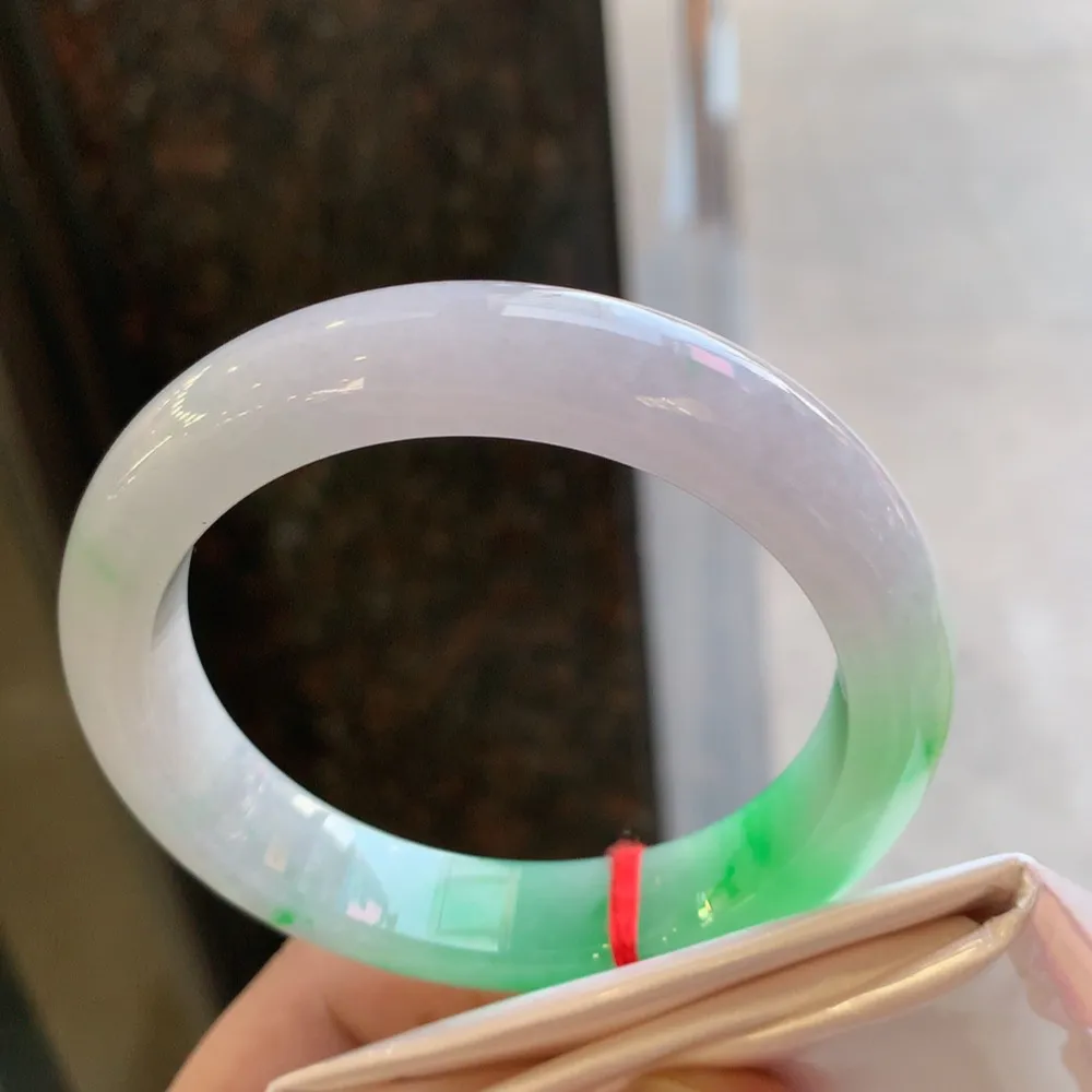 正圈冰阳绿淡淡紫 无瑕 尺寸:56.1/12.3/8.9 色好🥰🥰