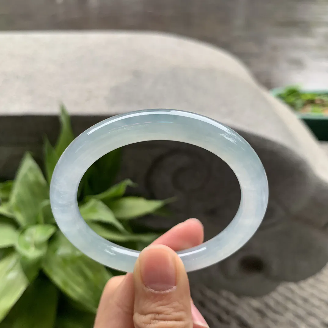 小圈口 53-8.3【冰晴圆条手镯】圆条 53 54可戴