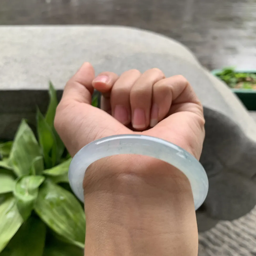 小圈口 53-8.3【冰晴圆条手镯】圆条 53 54可戴