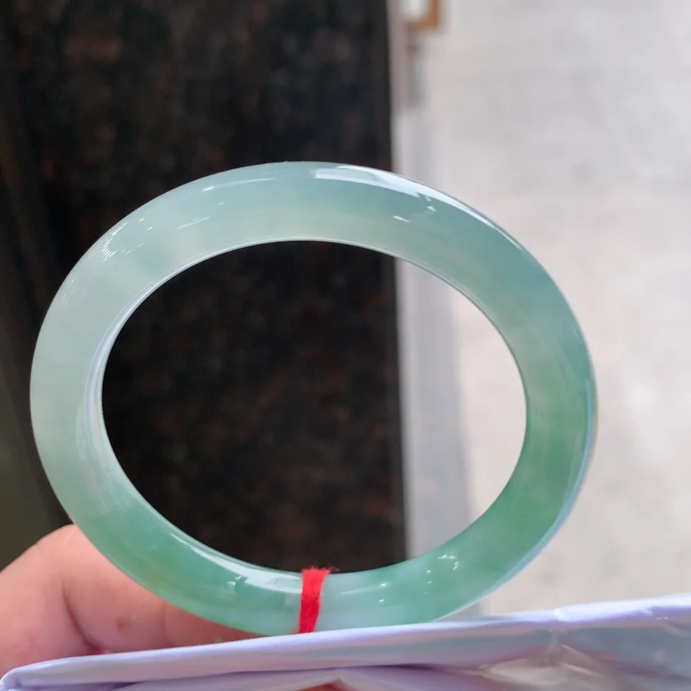 圆条冰绿 无瑕 尺寸:55.3/9 冰润