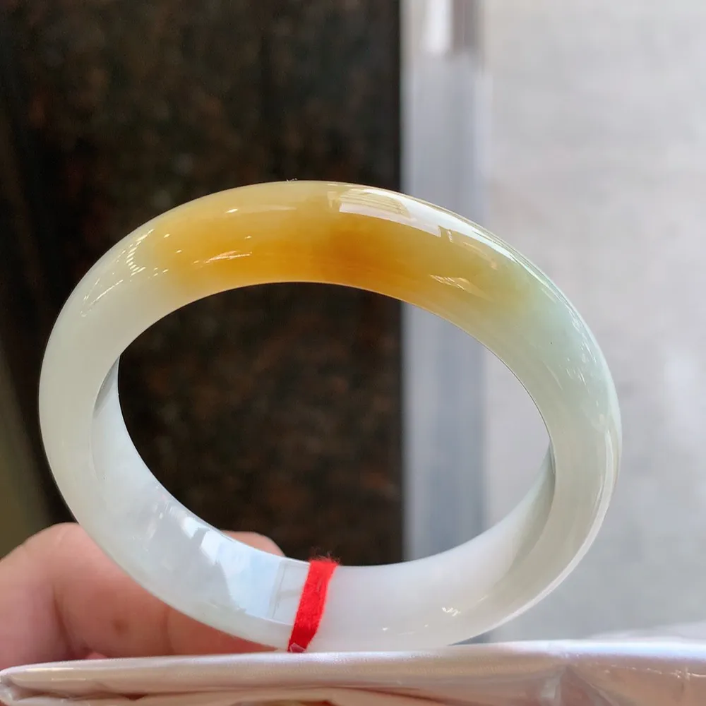 正圈冰黄翡 微细线 尺寸:54.6/13.1/8 超值🥰🥰