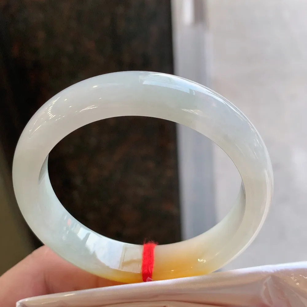 正圈冰黄翡 微细线 尺寸:54.6/13.1/8 超值🥰🥰