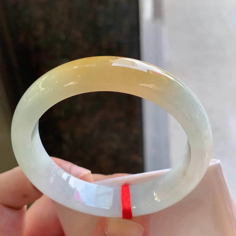 正圈冰黄翡 微细线 尺寸:54.6/13.1/8 超值🥰🥰