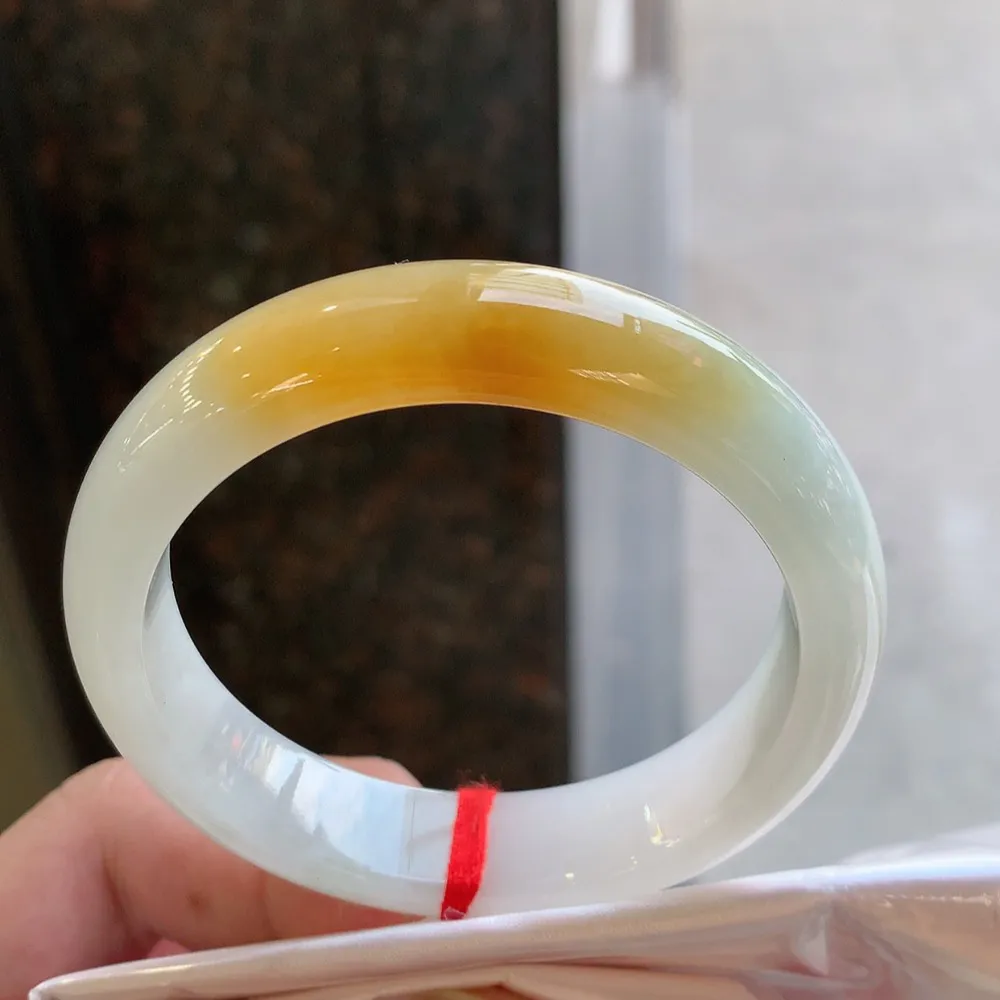 正圈冰黄翡 微细线 尺寸:54.6/13.1/8 超值🥰🥰