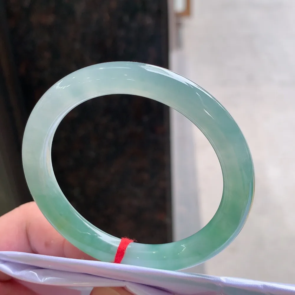 圆条冰绿 无瑕 尺寸:55.3/9 冰润