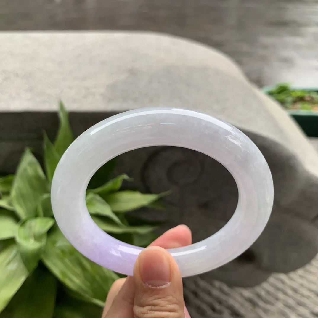 圈口57.8-12.5 【冰紫圆条手镯】圆条57 58可戴