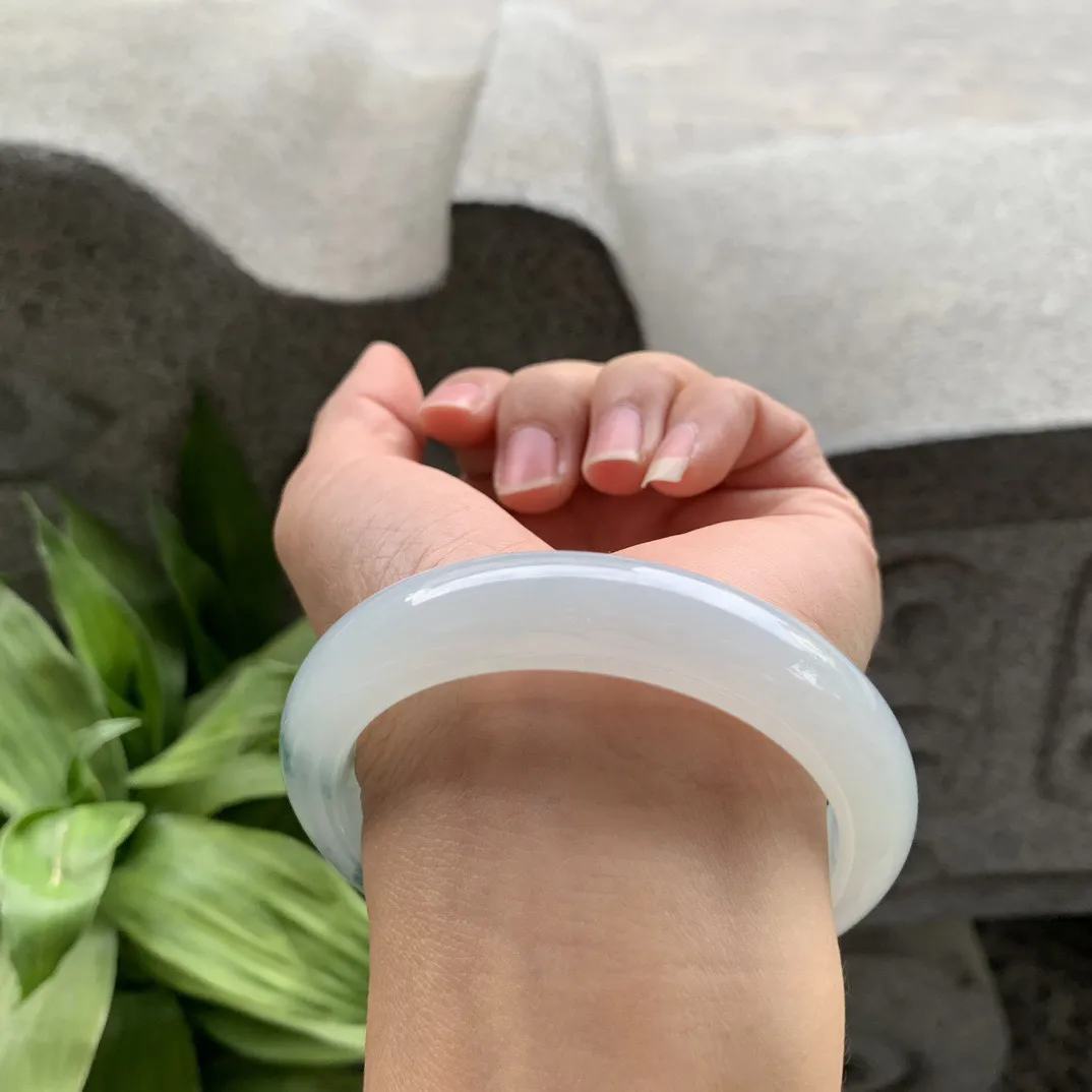 圈口 56.7-12.6-9【冰飘花正圈手镯】正圈56 57可戴